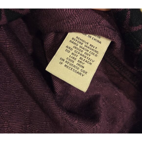 New! ECI Size L Sweater Black Purple Embellished Neck Rhinestone Geometric - Picture 5 of 16